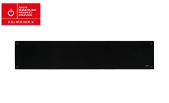GLASSPANELOVN PÅ 1050W MED WIFI OG APP-STYRING, SORT FARGE