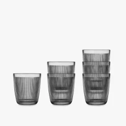 Glass Røkgrå Siri 20cl 6stk