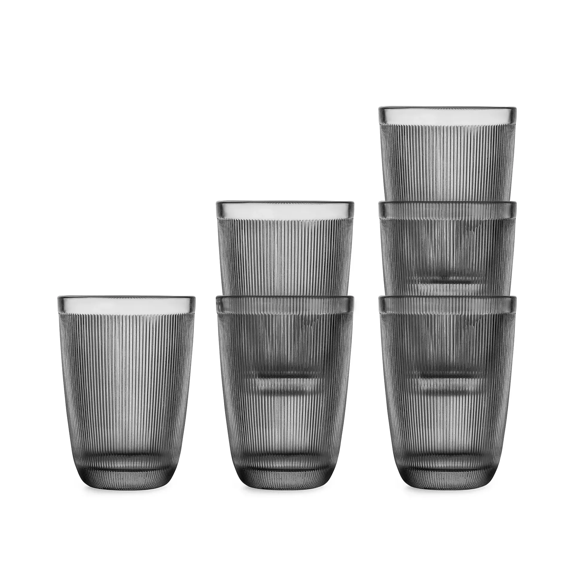 Glass Røkgrå Siri 30cl 6stk