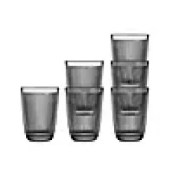 Glass Røkgrå Siri 30cl 6stk