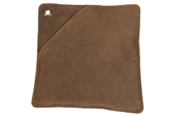 Grytelapp vintage skinn brun 19,5x19,5cm