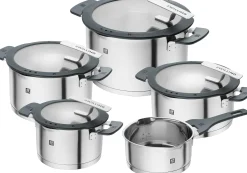 Grytsesett SIMPLIFY 5-deler med silikonhåndtak