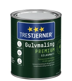 Gulvmaling premium klar hvit base 0.68l