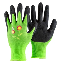 Hagehanske grønn med latexbelegg i håndflaten. Str. 8