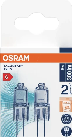 Halogen Pin G4 Oven 20w 300lm klar Dimbar Varmhvit 2stk