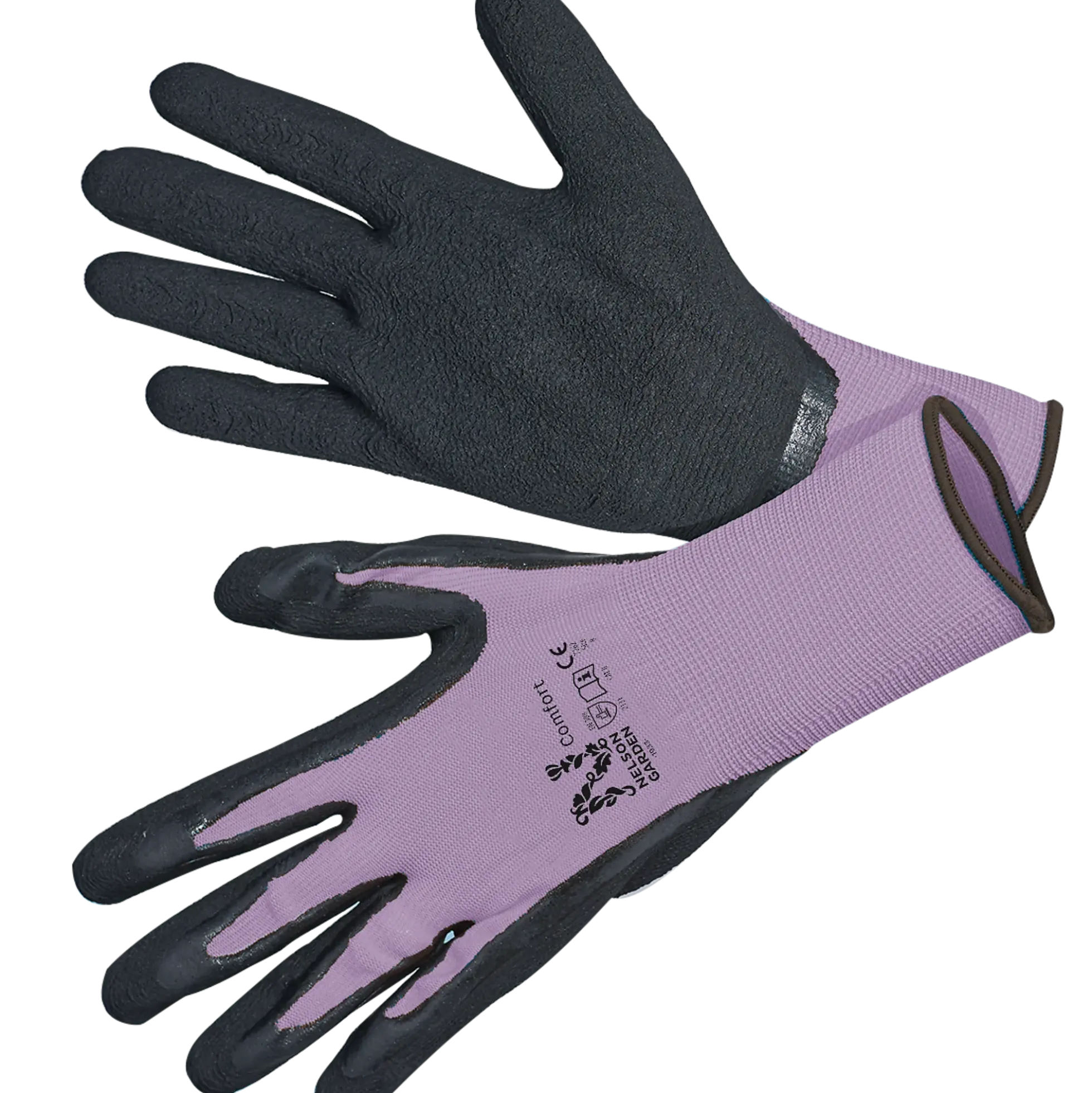 Hanske Comfort str 6 lilla/svart