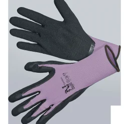 Hanske Comfort str 7 lilla/svart