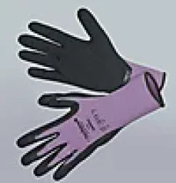 Hanske Comfort str 8 lilla/svart