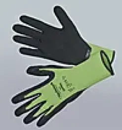 Hanske Comfort str 7 lime/svart