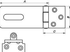 HASP 5320 HENGELÅS GALVANISERT 85MM