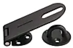 Haspe 100mm finstruktur sort med rustfri A4 tapp