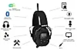 Headset Pro med bluetooth,DAB+, FM, Skjerm og mikrofon