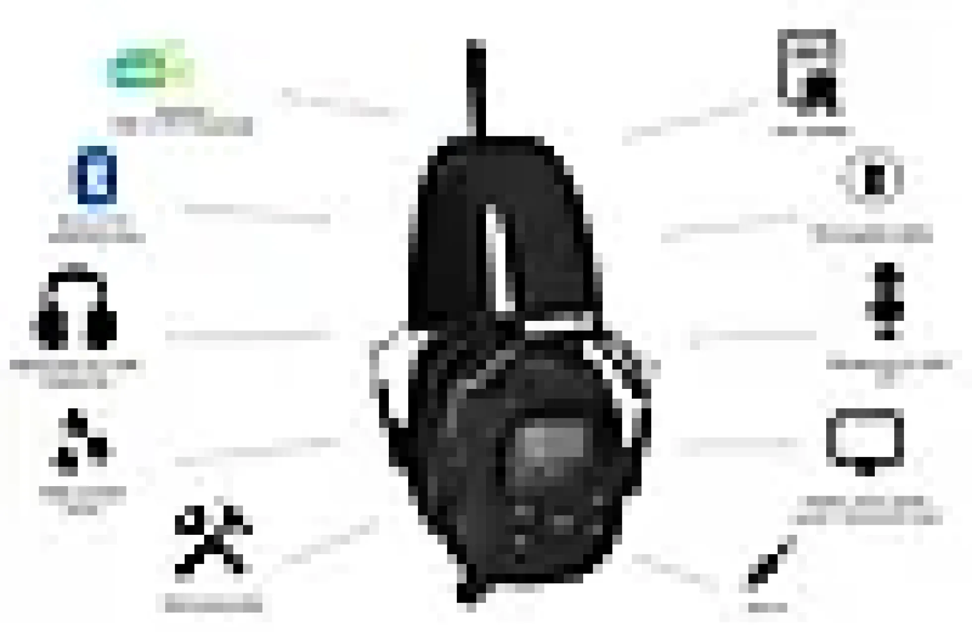 Headset Pro med bluetooth,DAB+, FM, Skjerm og mikrofon