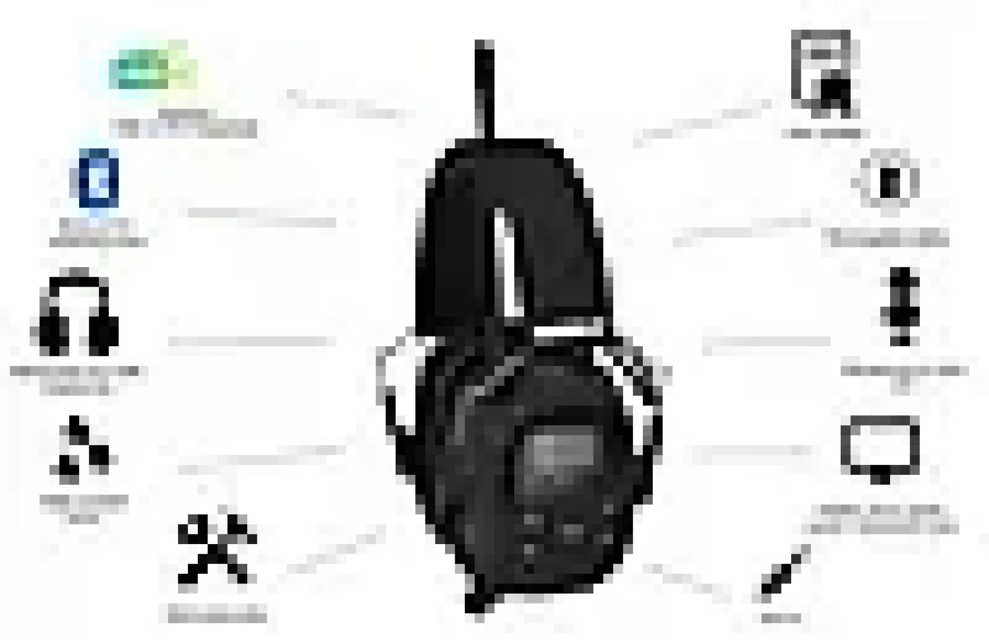 Headset Pro med bluetooth,DAB+, FM, Skjerm og mikrofon