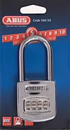 Hengelås 160/50 HB50 forkrommet med 4-sifret kode