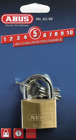 Hengelås 65/40 messing