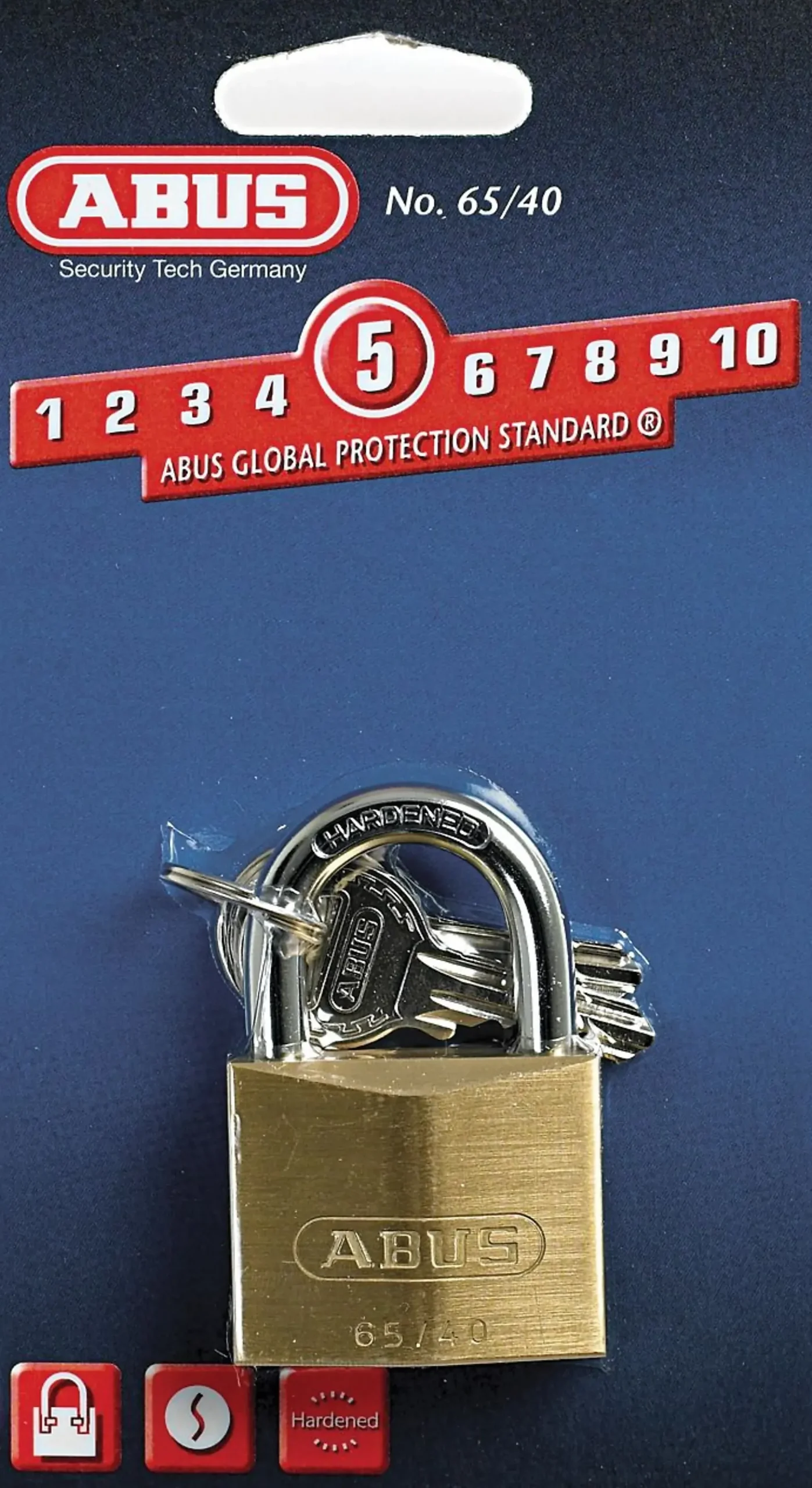 Hengelås 65/40 messing