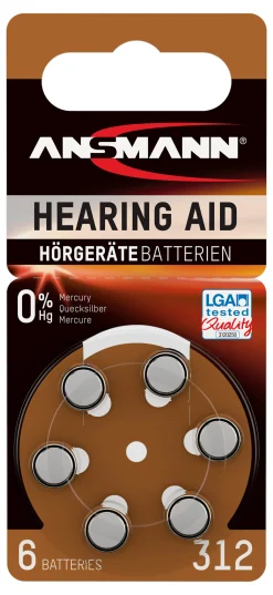 Hørebatteri Type 312 6pk