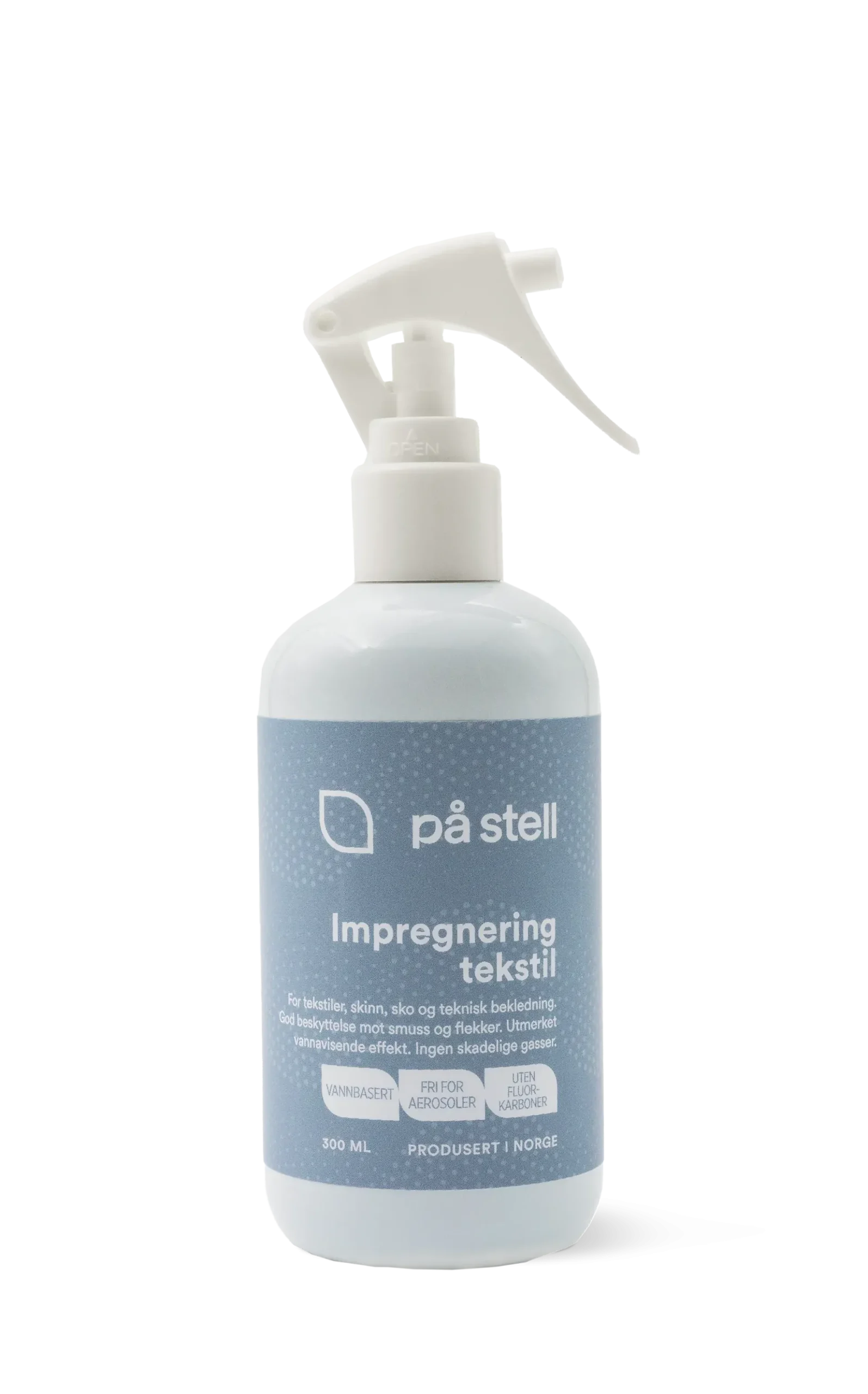 Impregnering til tekstil, skinn, sko og teknisk beklednig