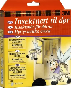 Insektnett for dør grå 60x210cm