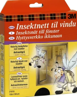 Insektnett til vindu grå 130x150cm