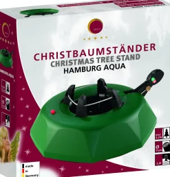 Juletrefot med pedal Hamburg Aqua 34cm