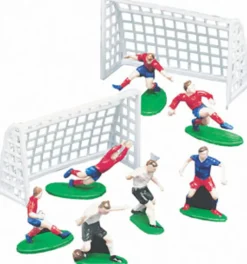 Kakedekor fotballsett 7 spillere 2 mål