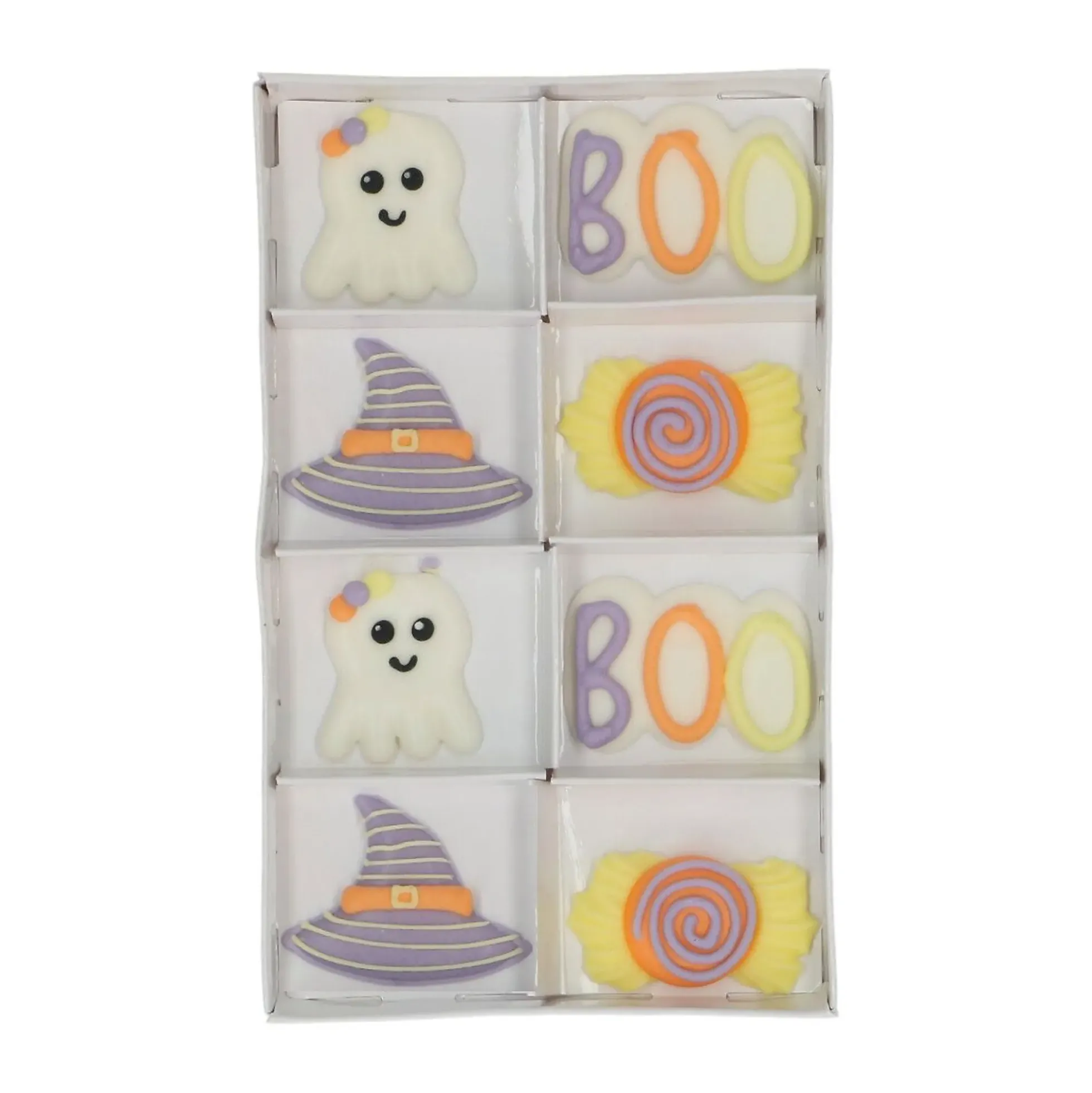 Kakepynt Halloween pastell 8stk