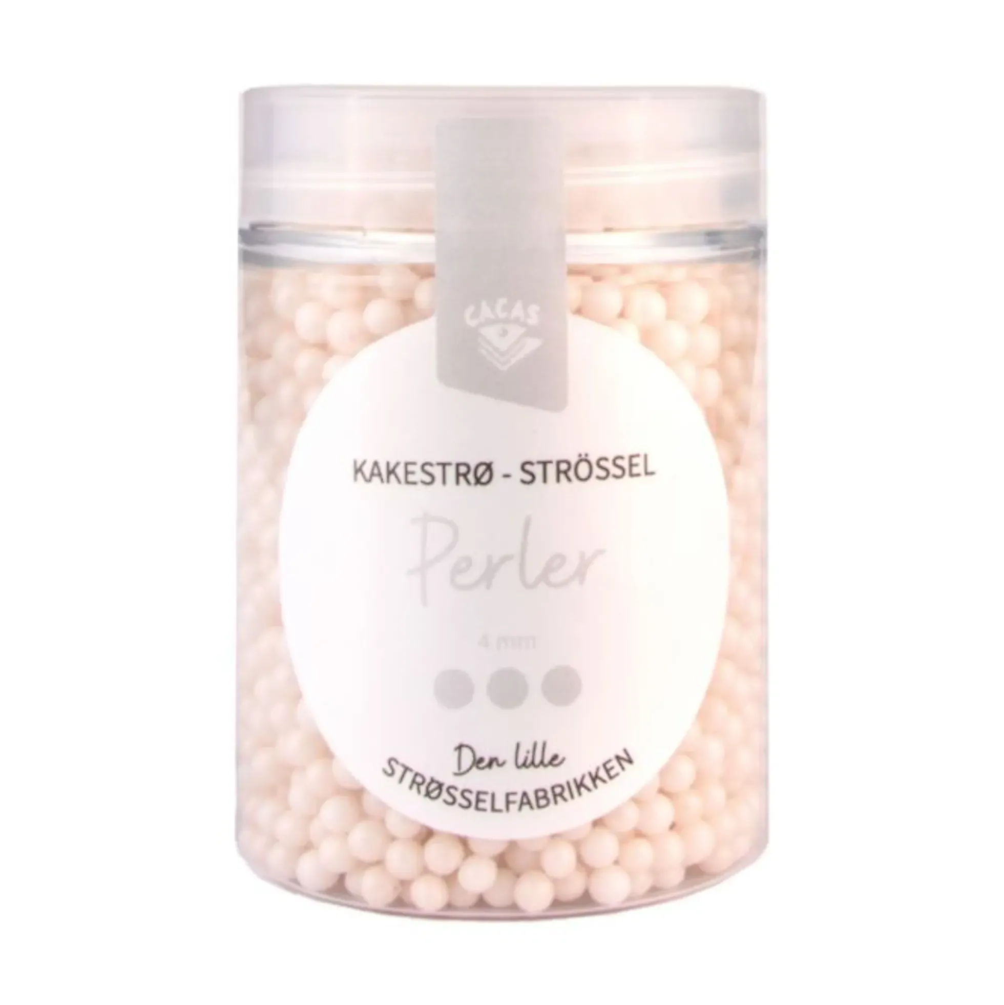 Kakestrø Perler Hvit Perlemor 90g