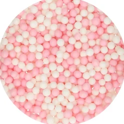 Kakestrø Soft Perler Rosa og Hvite 60g