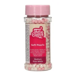 Kakestrø Soft Perler Rosa og Hvite 60g