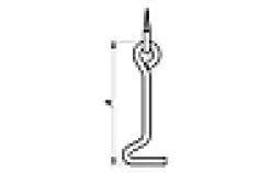Kastekrok 130mm elforsinket 1stk
