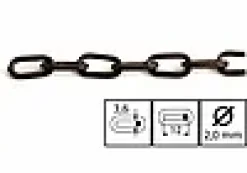 Kjetting 200-4 brun 2m SB