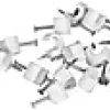 KLAMMER 3X5MM HVIT FOR LAMPETTLEDNING 2x0,75MM