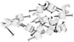 KLAMMER 3X5MM HVIT FOR LAMPETTLEDNING 2x0,75MM