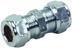 Klemringskobling rett forkrommet 10mm