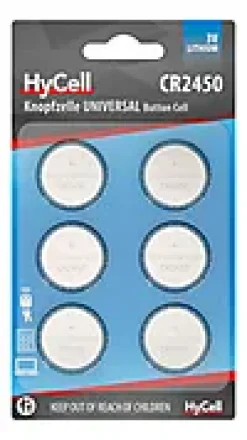 Knappcellebatteri CR2450 6stk