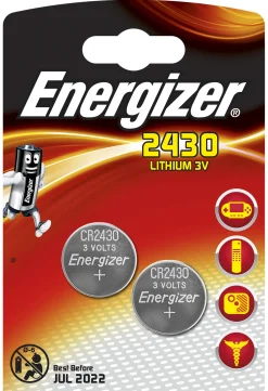 Knappcellebatteri CR2430 3V Lithium 2stk
