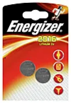 Knappcellebatteri CR2016 3V Lithium 2stk