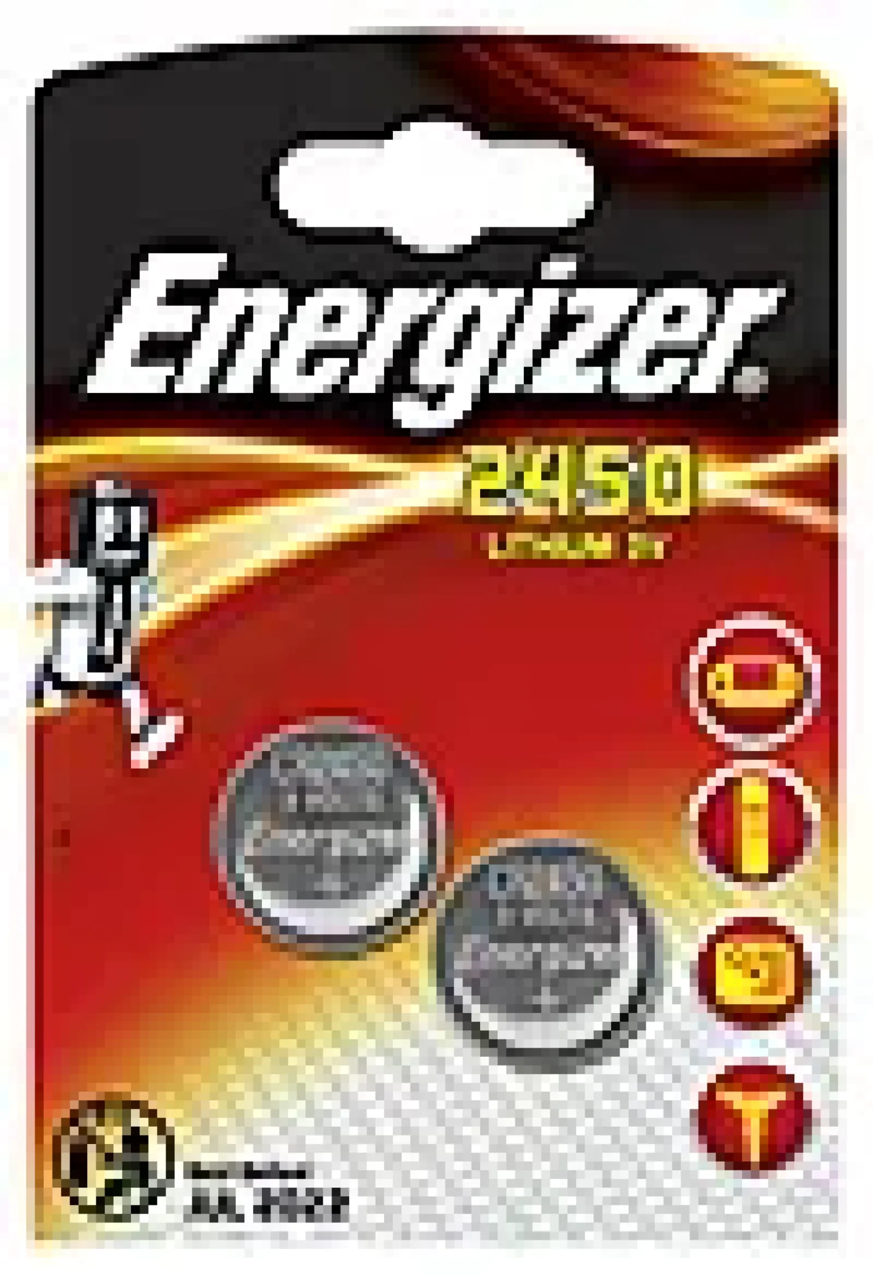 Knappcellebatteri CR2450 3V Lithium 2stk