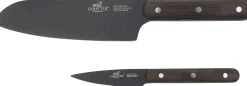Knivsett Phenix sort/tre 2stk