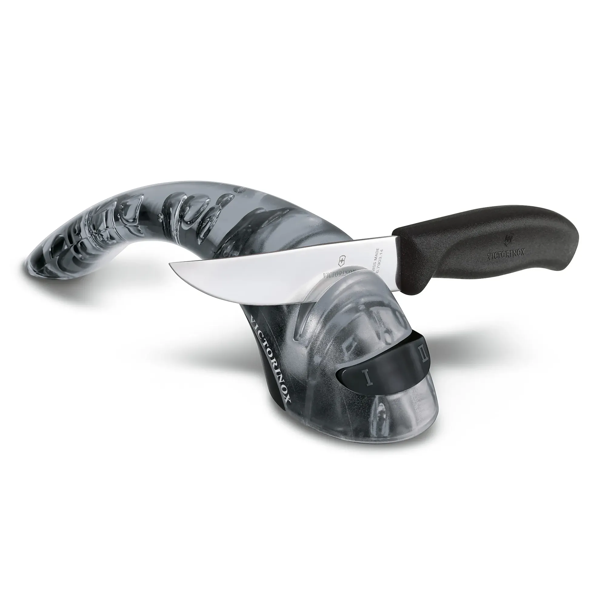 Knivsliper ceramic sort med 2 graderinger
