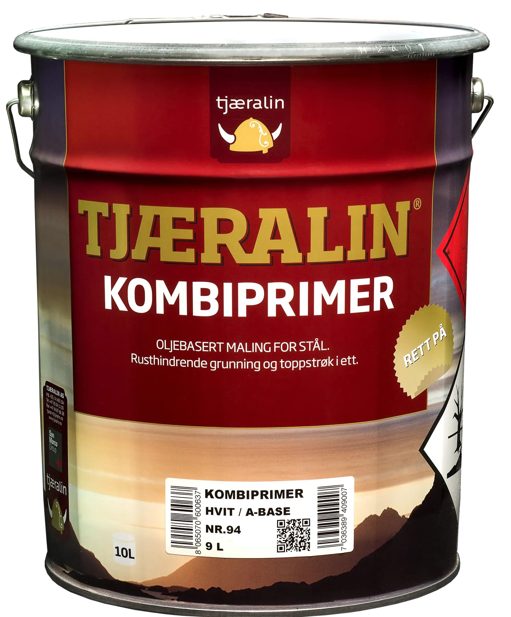 Kombiprimer hvit /A-base 9l