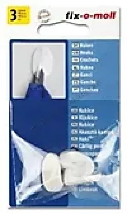 Krok Selvklebende Liten Hvit 3stk