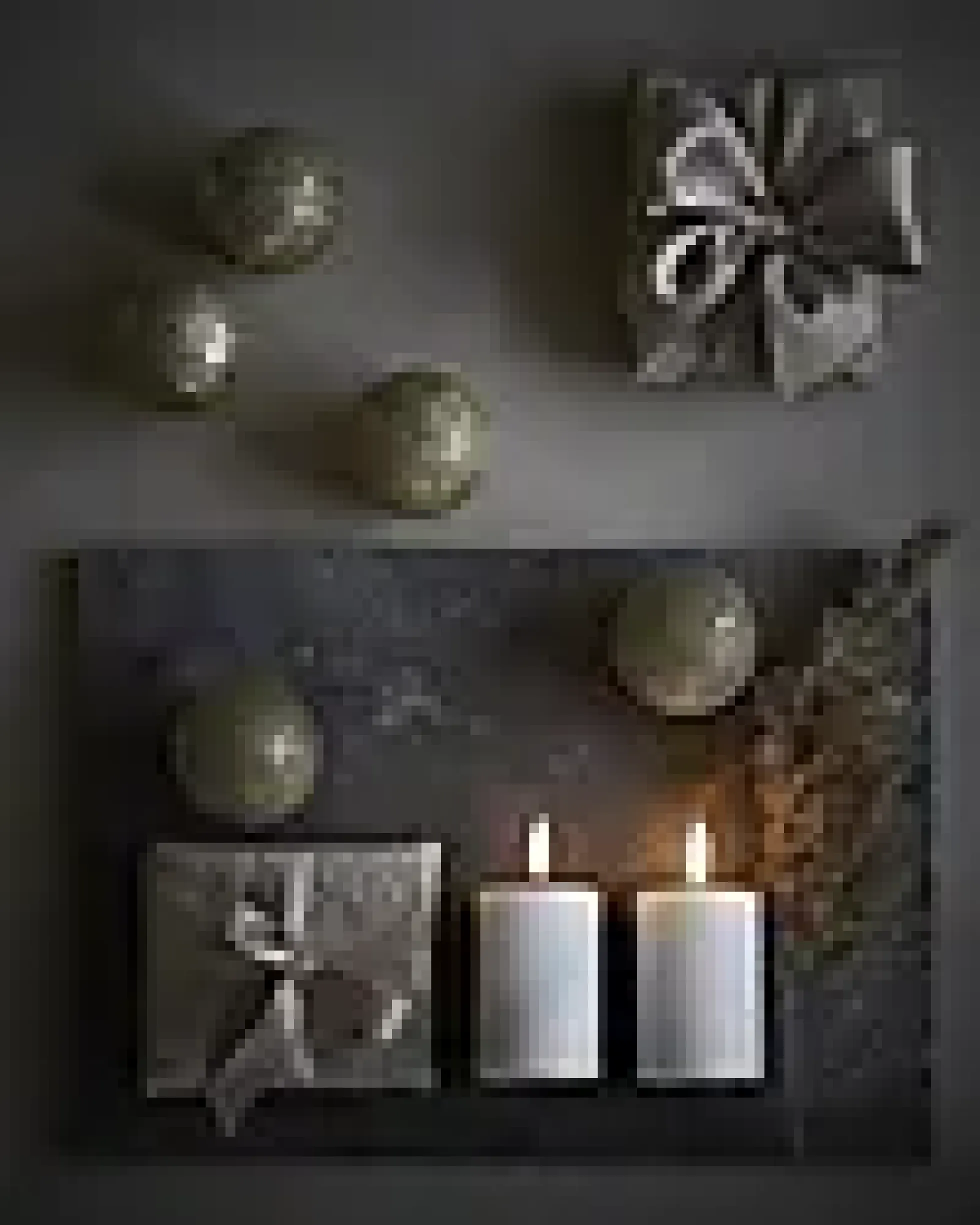 Kubbelys LED i parafin voks Nordisk Hvit 5x8cm
