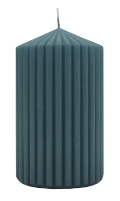 Kubbelys med riller 7x12cm chinablue