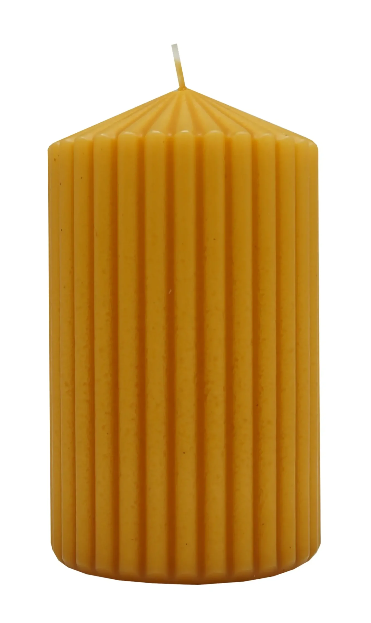 Kubbelys med riller 7x12cm oker