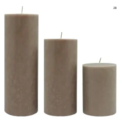 KUBBELYS 7X20CM STEARIN SAND