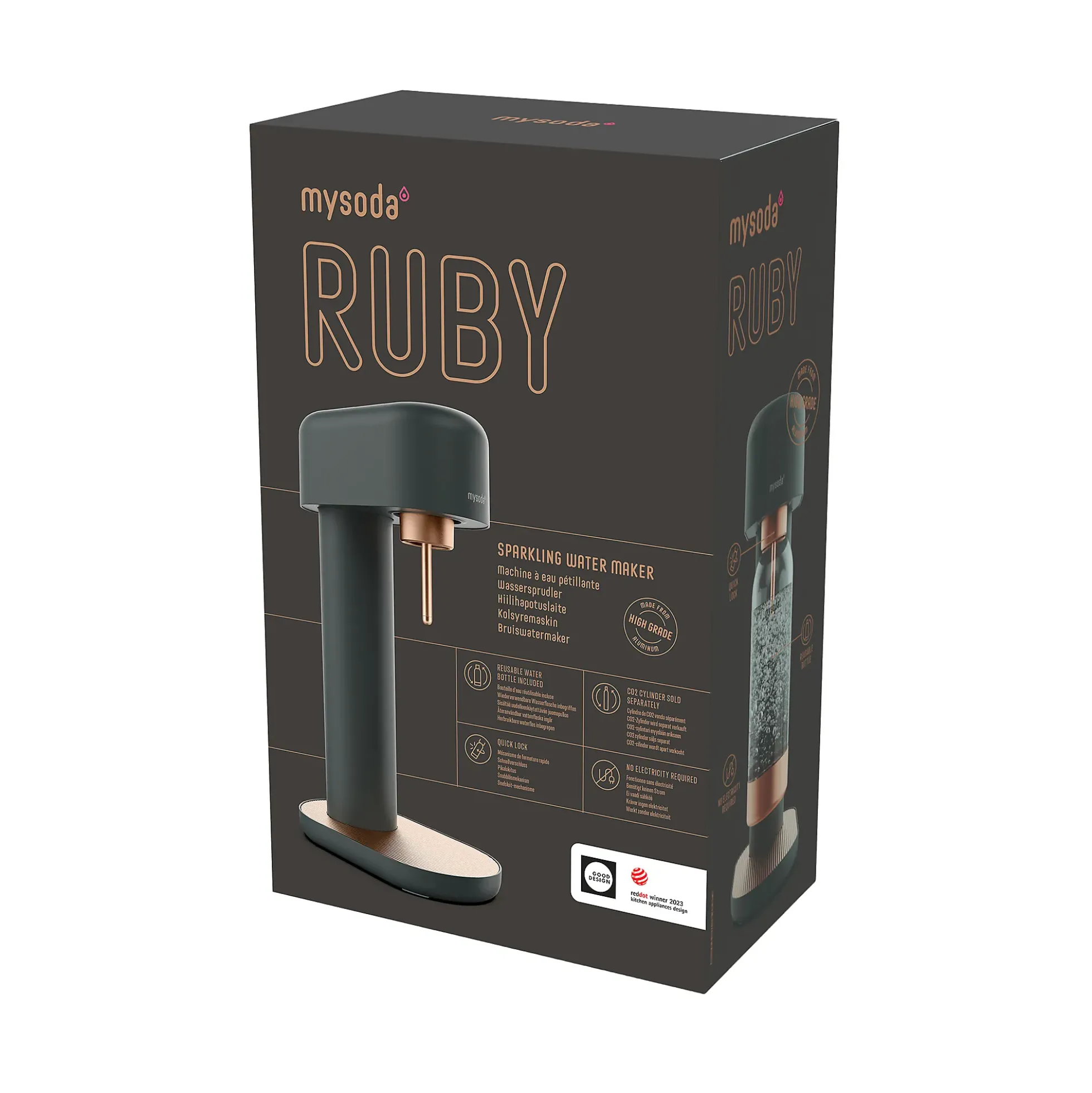 Kullsyremaskin Ruby 2 Black Copper (excl. sylinder)