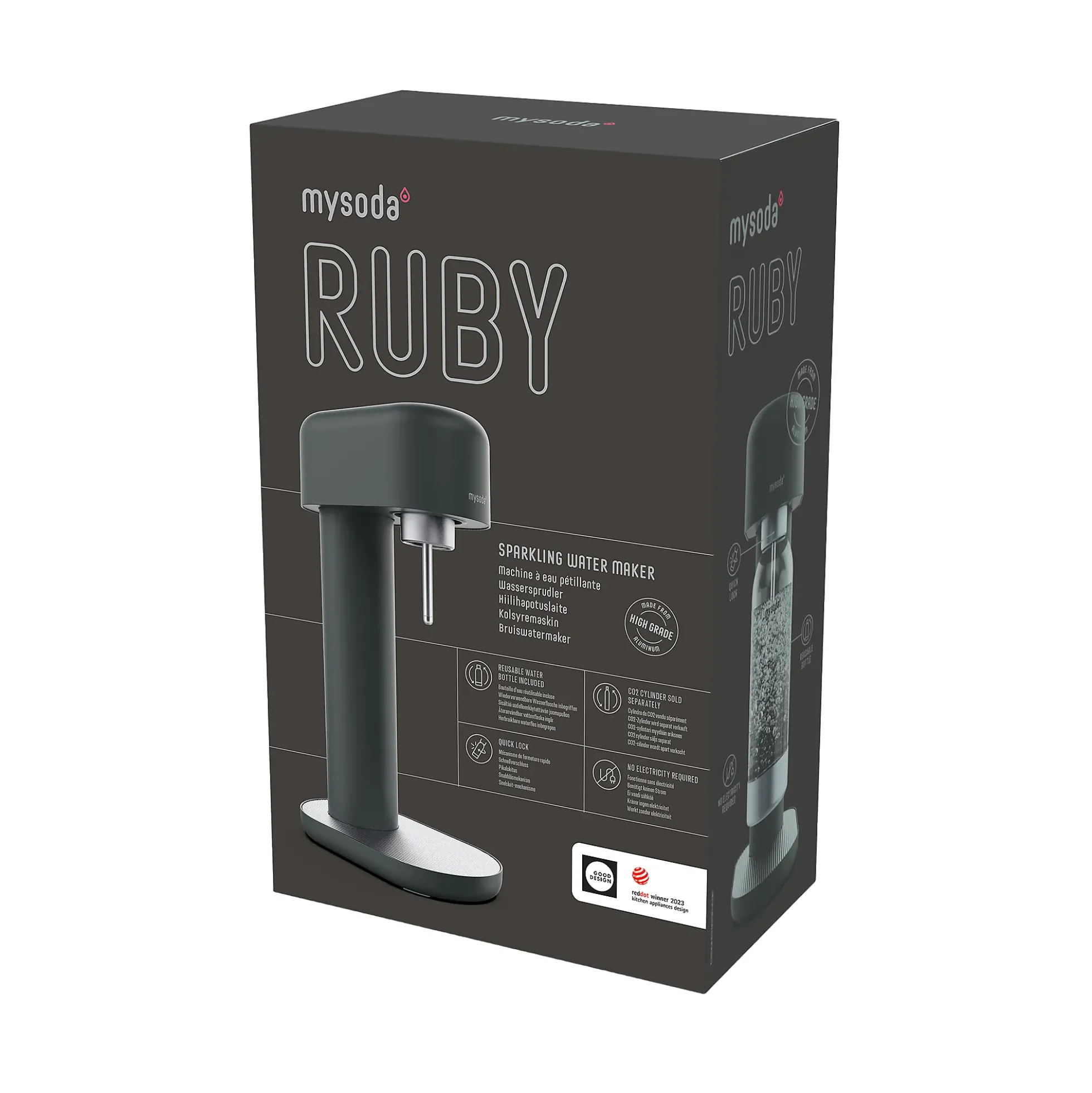 Kullsyremaskin Ruby 2 Black Silver (excl. sylinder)